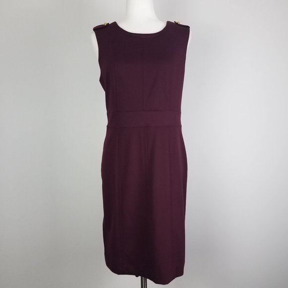 Banana Republic Factory Outlet Merlot Sleeveless Knit Dress Size 8 - Picture 1 of 11